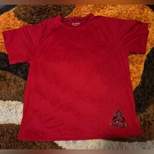 Reebok, Red, Crew Neck, T-Shirt
